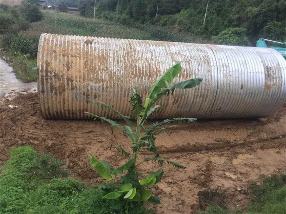 1山西陽(yáng)泉市波紋涵管公路管道工程配送成功